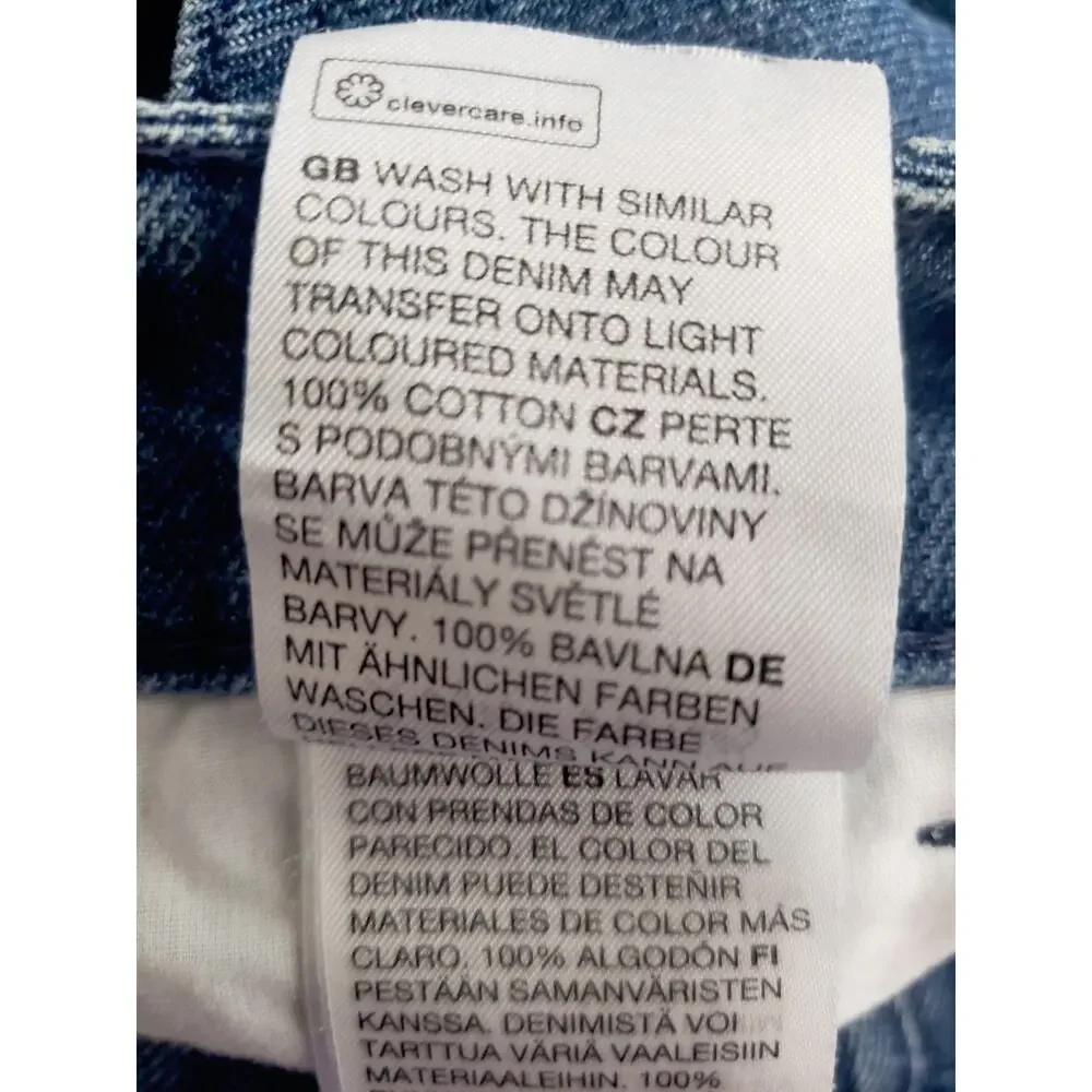 & Other Stories High Rise Flared Pintuck Jeans 100% Cotton Size 6
